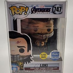 Funko POP Loki 747 Funko Shop Exclusive GITD W/Protector 🔥