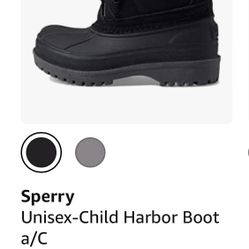  Sperry Harbor A/C Duck Boot (Toddler) Black