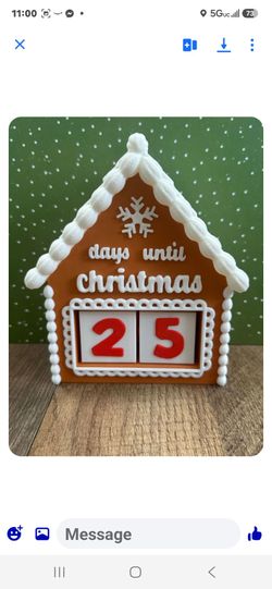 Gingerbread House Christmas Countdown Calendar