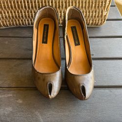 Tall Heel Platform Open Toe Pumps