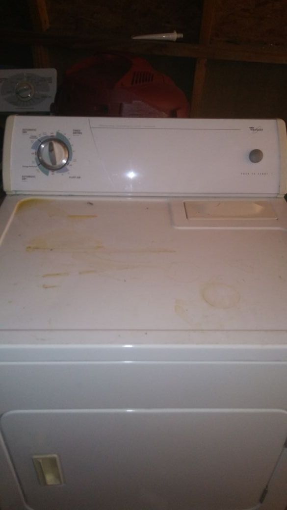 Dryer..used but works great new belt and start switch.good cond.hot heat can deliver with price