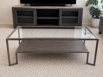 Modern Glass Coffee Table | Living Spaces | Excellent Condition