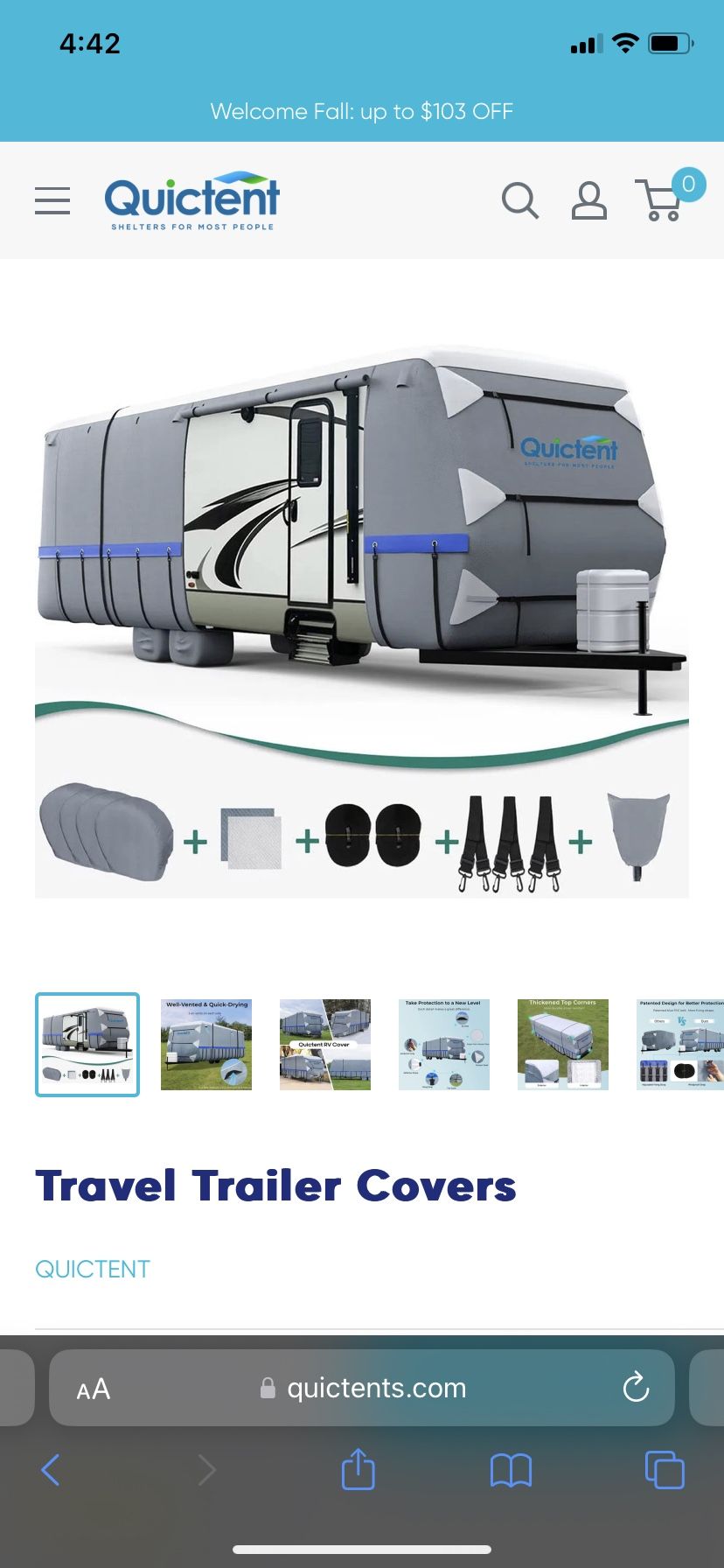 Travel Trailer RV Cover 20-22ft