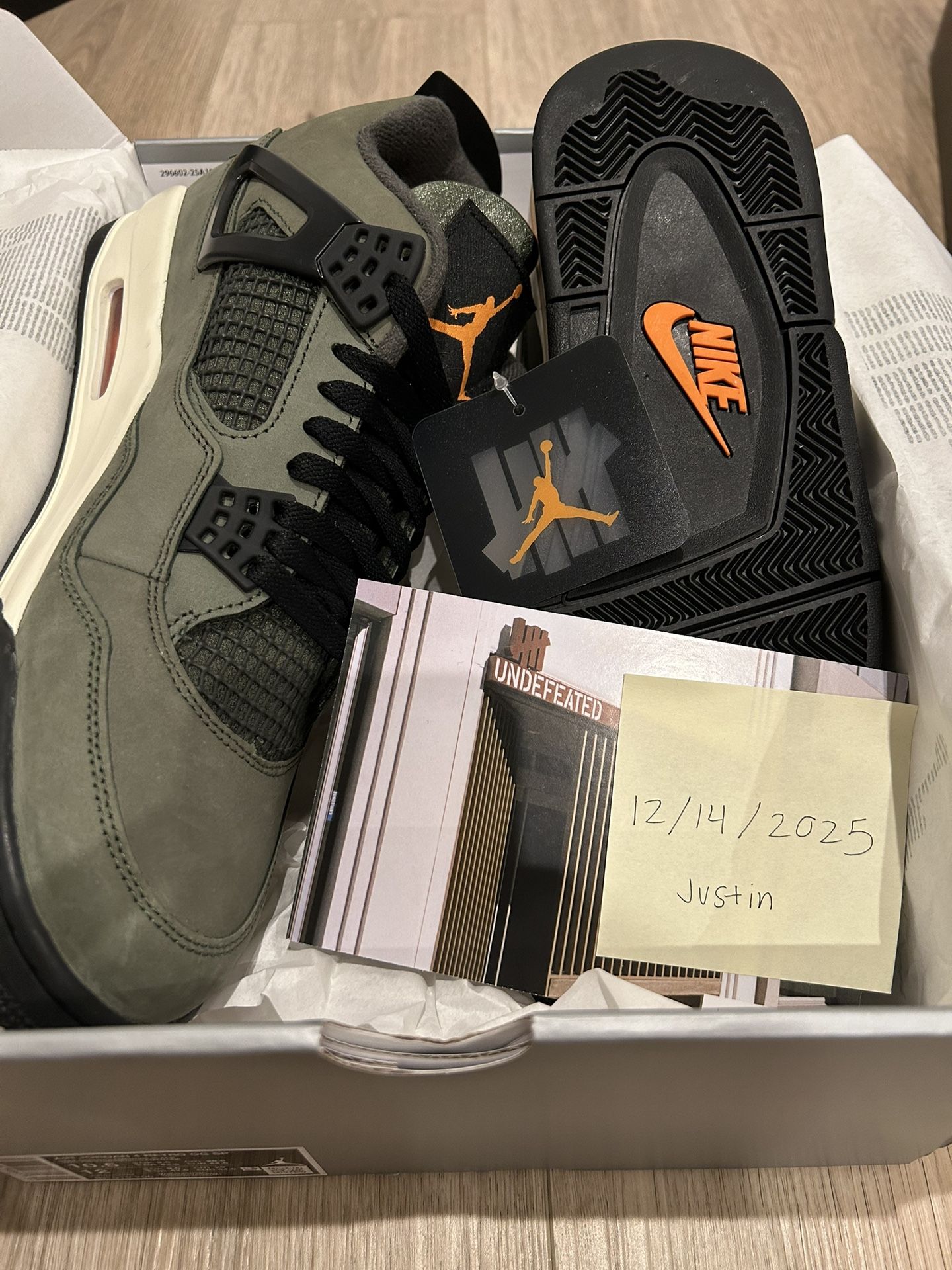 ***Undefeated early release*** Air Jordan 4 Undefeated Deadstock Size 10.5 Price: $395 firm