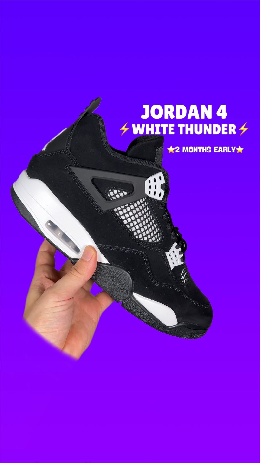 ⚡️JORDAN 4 white lightning⚡️