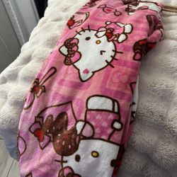 Valentines hello kitty blanket