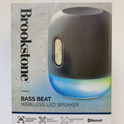 Brookstone "Base Beat" wireless LED speaker