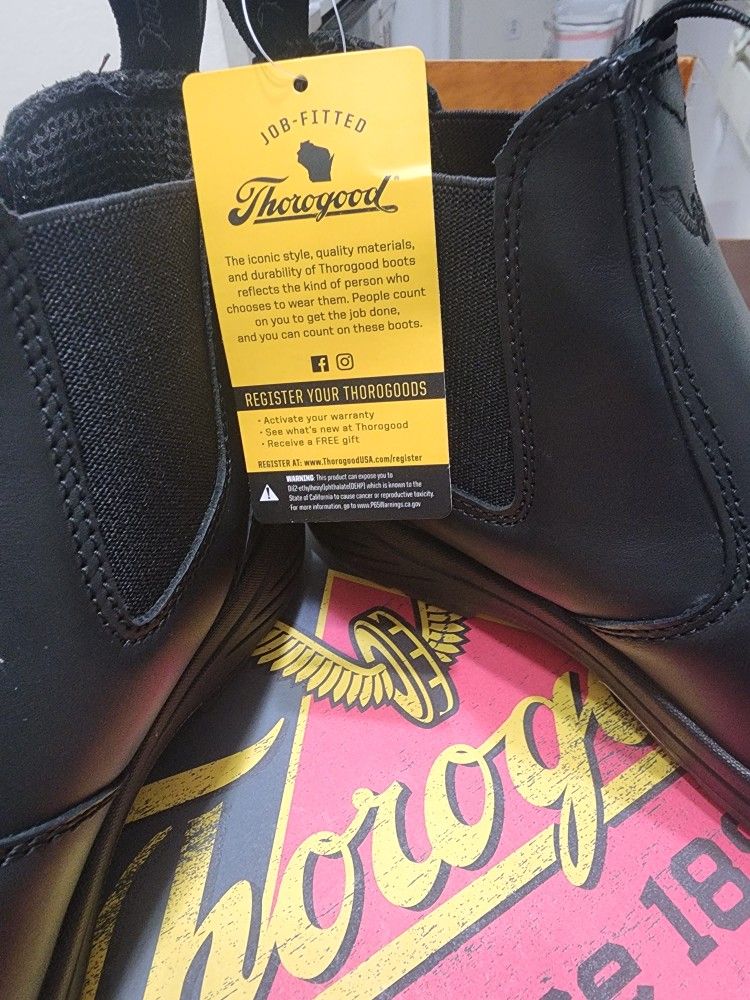 Thorogood (contact info removed) Men's Quick Release 6 inch Station Boot Safety Toe Work Boot(Composite toe)