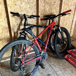 Two Adult Mountain Bikes