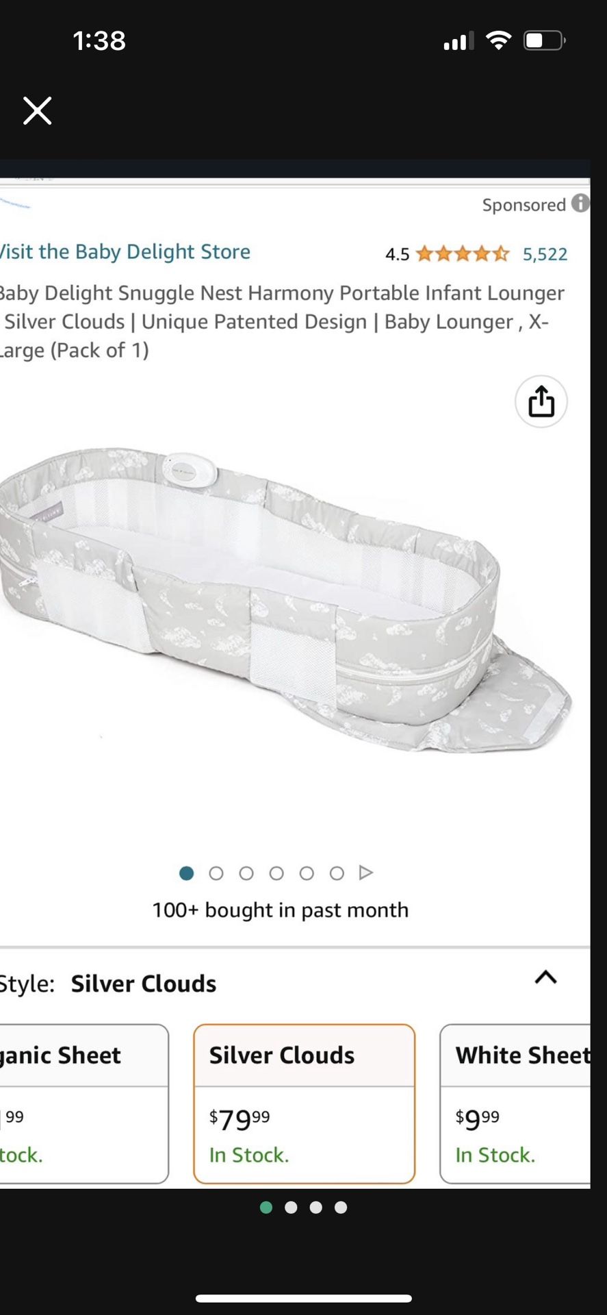 Snuggle Nest Portable Infant Lounge