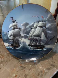 Antique collector ship plate