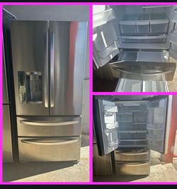 33 wide French doo stainless steel refrigerator