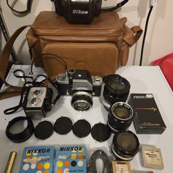Nikon F FTN Photomic  Camera Kit Lens 35,50, 86, 135 mm