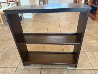Dark Wood 2 Shelf Open Back Bookcase