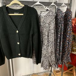 3 Blouses And One Heavy Cardigan