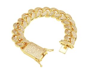 New 18 k yellow gold Cuban link bracelet