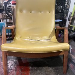 Vintage Pair Of Milo Baughman Scoop High Back Lounge Chairs