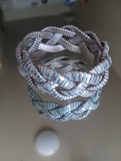 Vintage silver braided beauty bracelette