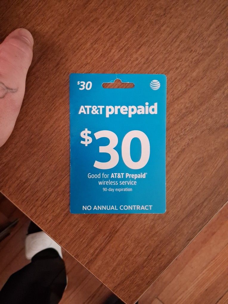 At&t 30$ Prepaid Service For $15