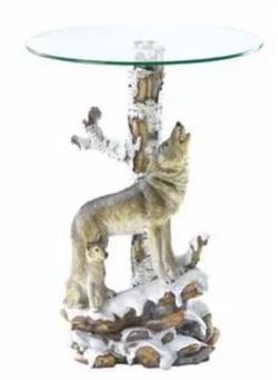 Glass end table