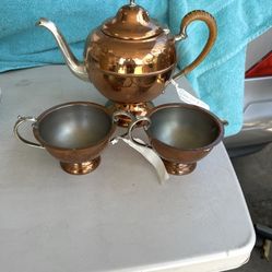 Flemish brand copper tea set