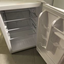 White Insignia Mini Fridge
