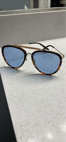 GUCCI  Aviator sun glasses GG0762S (Havana Gold Blue) Rare Seasonal Run