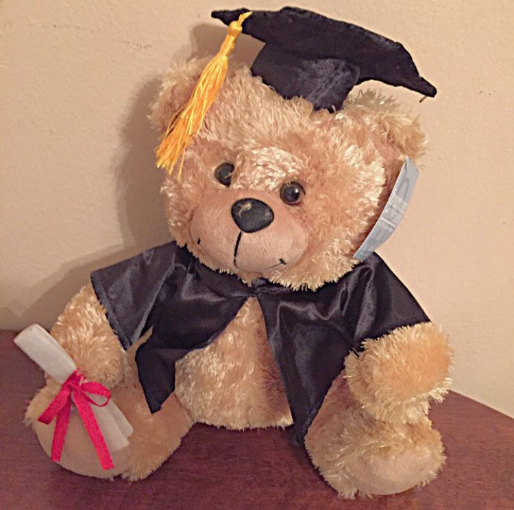 Graduation Bear with Cap and Diploma