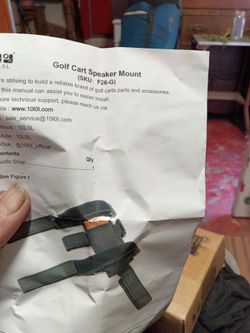 Golf cart speaker mount