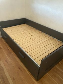 Twin bed with storage