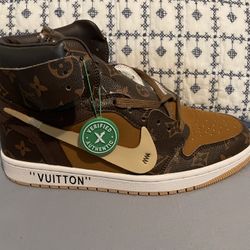 Shop Louis Vuitton x Off White x Nike Air Jordan 1