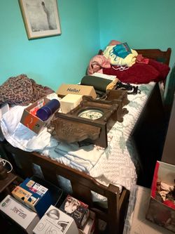 Twin bed with mattress