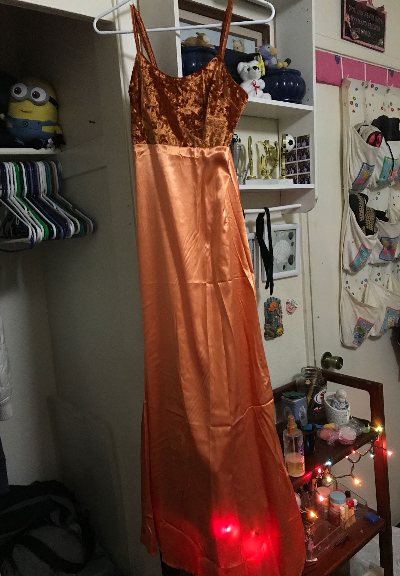 Velvet Orange Dress from SHEIN