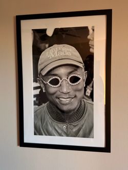 Framed Black and White Portrait Photo Print