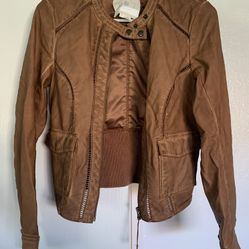 Anthropologie Vegan Leather Jacket- Size Small