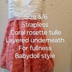 Cute Rosette Tulle Valentine's Day Dress! 