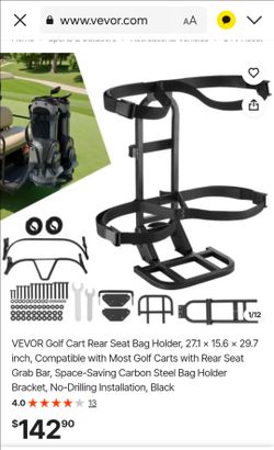 VEVOR Golf Cart Rear Seat Bag Holder