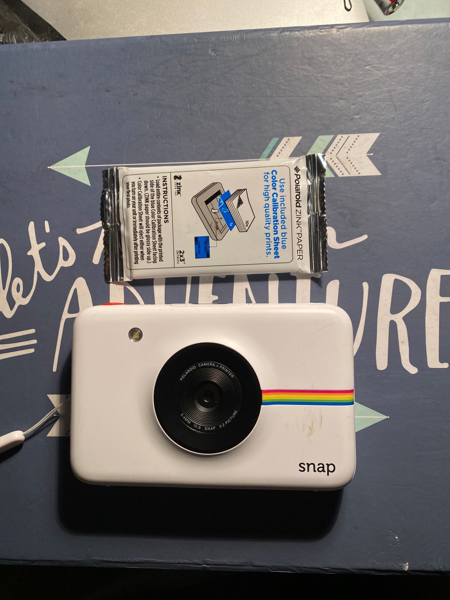 Polaroid snap camera with film