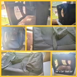 ** PET CAGE..TOP BAG 4 TREATS..HAND MADE PILLOW AND 2 ZIPPER DOORS**