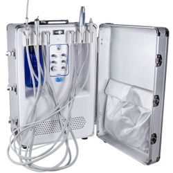 All-in-One Portable Dental Unit /with free Autoclave, Portable folding chair & saddle stool/