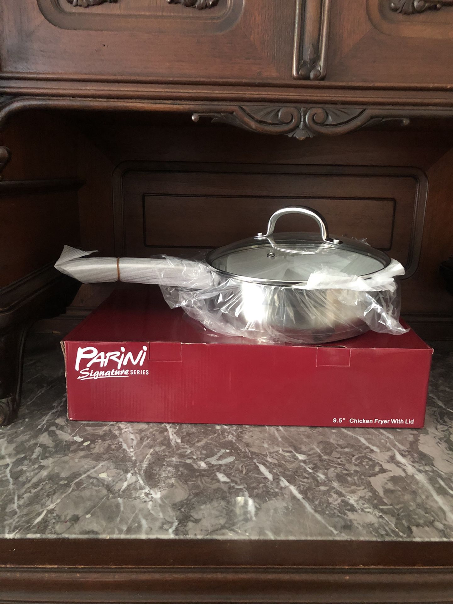 Parini Signature Series Stainless Steel 9.5” Chicken Fryer