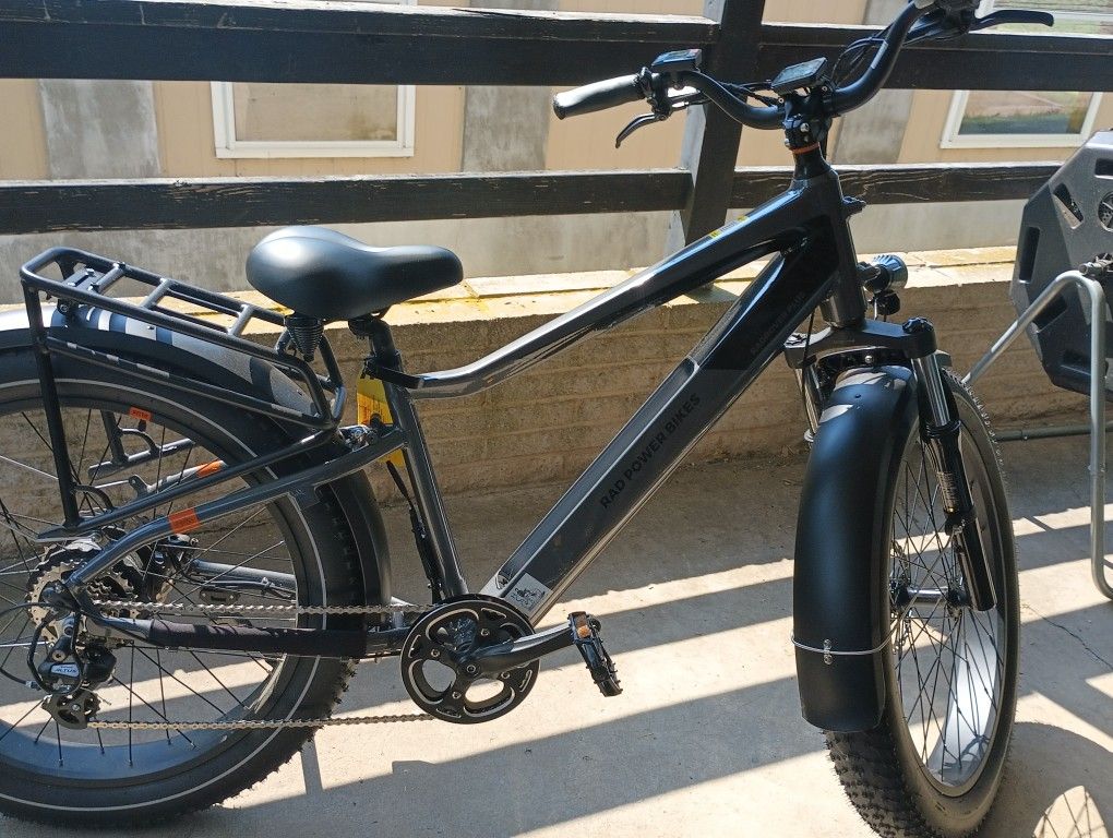 Rad Power Electric Bicycle W/Rack And Basket