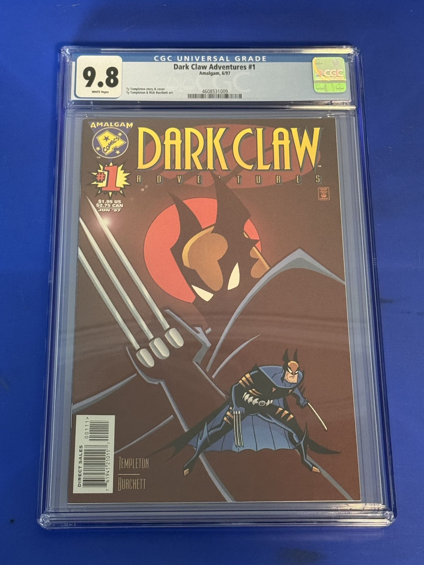The Dark Claw Adventures 1 CGC 9.8 Batman Wolverine Marvel DC Amalgam Comic 1997