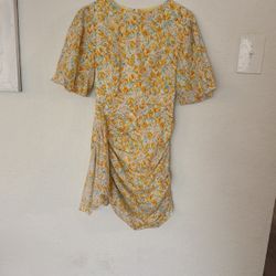 Yellow floral dress Size 2