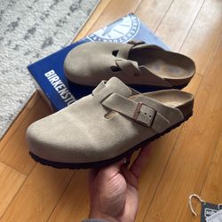 New Birkenstock Boston (Taupe) - Size 42 / Men’s 9
