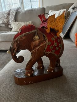 Wooden Elephant Statue From Thailand!! $35!! 