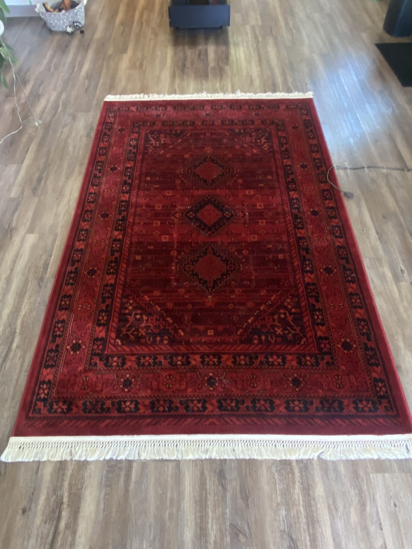 Red and Black Rug (Made in Turkey)