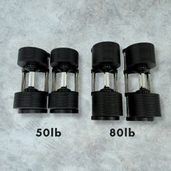 ( BRAND NEW IN BOX ) Pair Of 50lb Adjustable Dumbbells - Click On My Profile For More Gym Equipment 