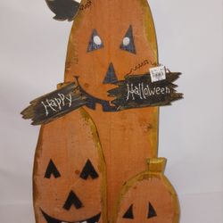 Happy Halloween pumpkin stand decor 26inch long ×9 inches wide