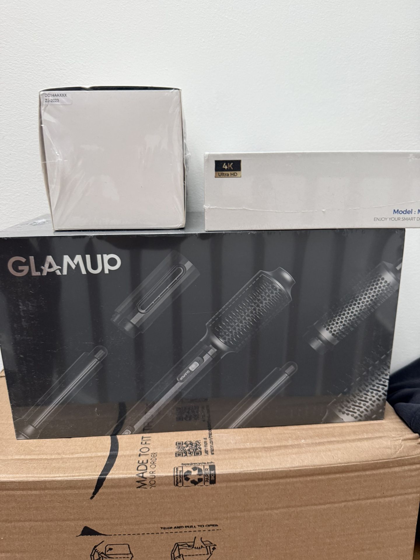 GLAMUP® FusionPro™ 6 in 1 Hot Air Styler- Wrap Curler & Thermal Brush Straightener, High Speed Hair